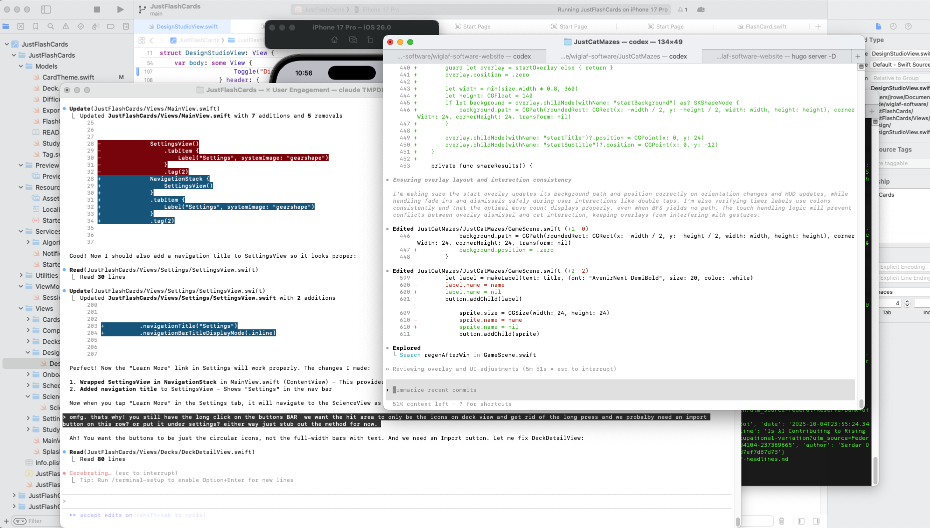 Multiple terminal windows with multiple CLI agents
